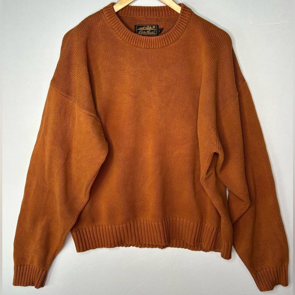 Eddie Bauer Rust Orange Crewneck Sweater
